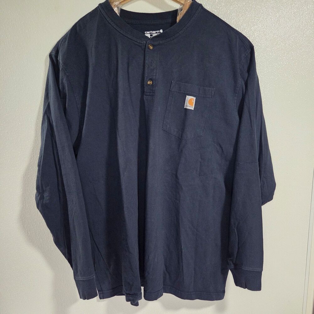 Carhartt Loose Fit Heavyweight Long-Sleeve Pocket Henley Shirt 2XL